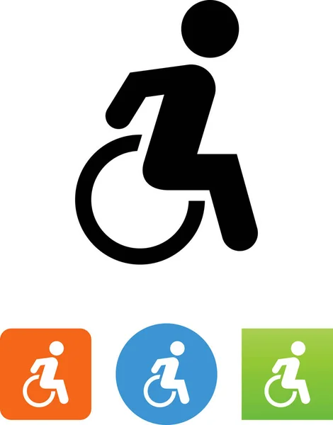 車椅子の方 アクセス アクセシビリティ ベクトル アイコン — ストックベクタ