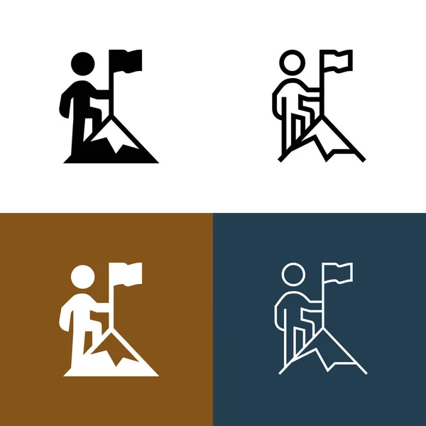Dağın Icon Set, vektör çizim
