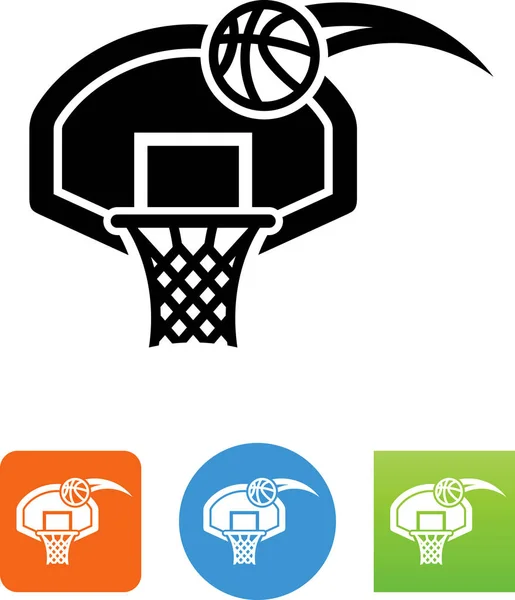 Basketball Goal Shot Vector Icon — Stock Vector