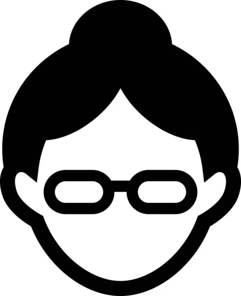 Abuela Con Gafas Vector Icono — Archivo Imágenes Vectoriales