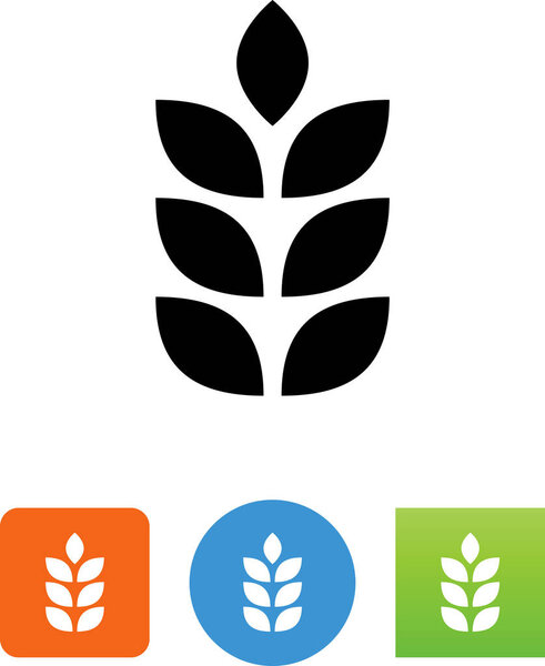 Значок вектора стебля зерна
