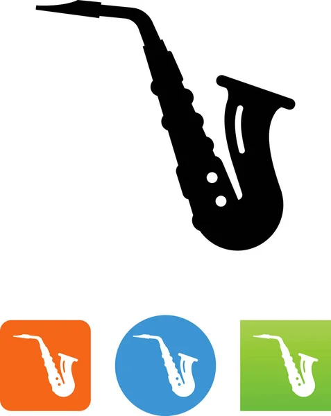 Ícone Vetorial Instrumento Saxofone — Vetor de Stock