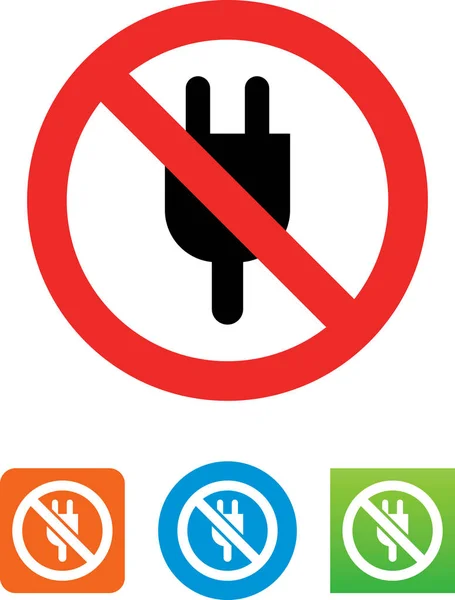 Sluit Niet Pictogram — Stockvector