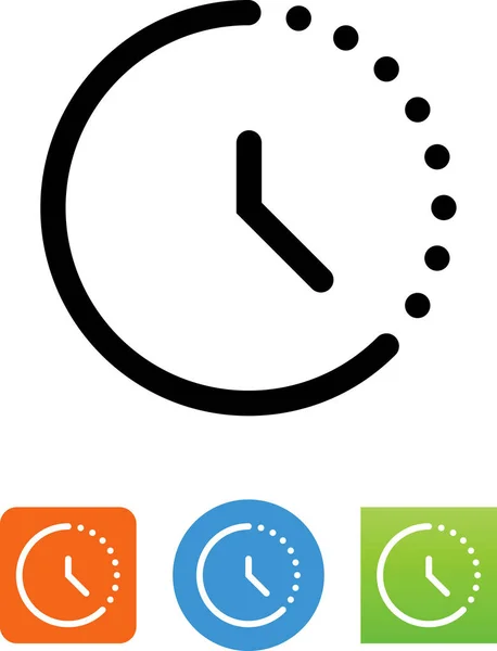 Timer Mit Sekunden Countdown Vektor Symbol — Stockvektor