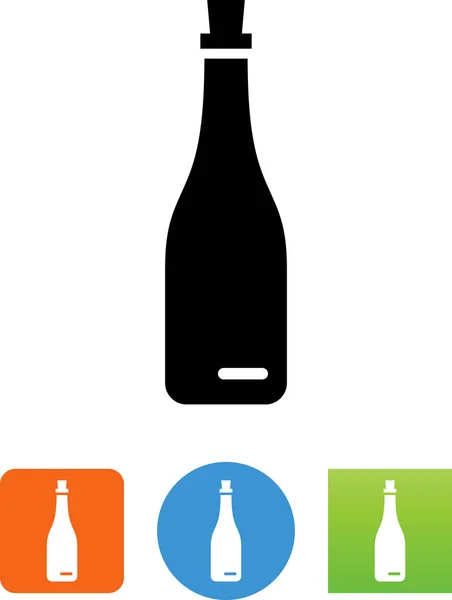 Icono Vector Botella Completa — Vector de stock