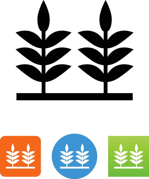 Campo Cultivo Icono Vector — Vector de stock