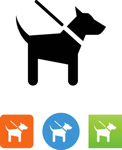 Собака Повідку Векторна Іконка — стоковий вектор