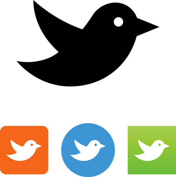 Flying bird vector icon
