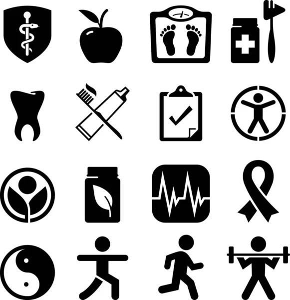 Здоров Медичні Векторні Іконки — стоковий вектор
