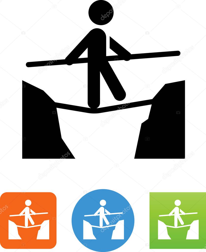 Tight rope vector icon