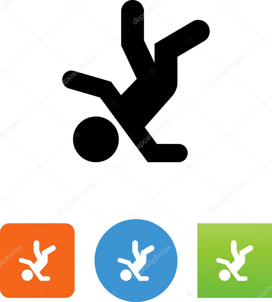 Person falling vector icon