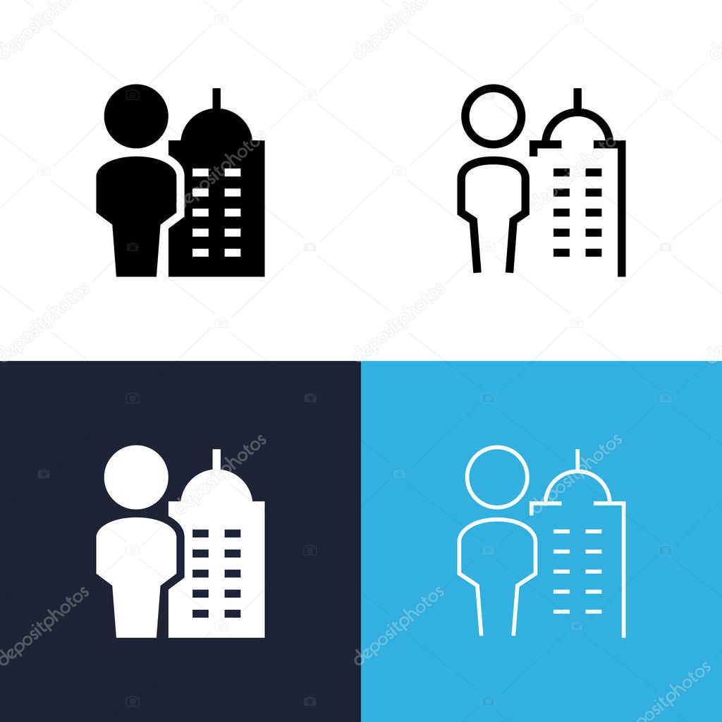 CEO Icon Set, vector illustration