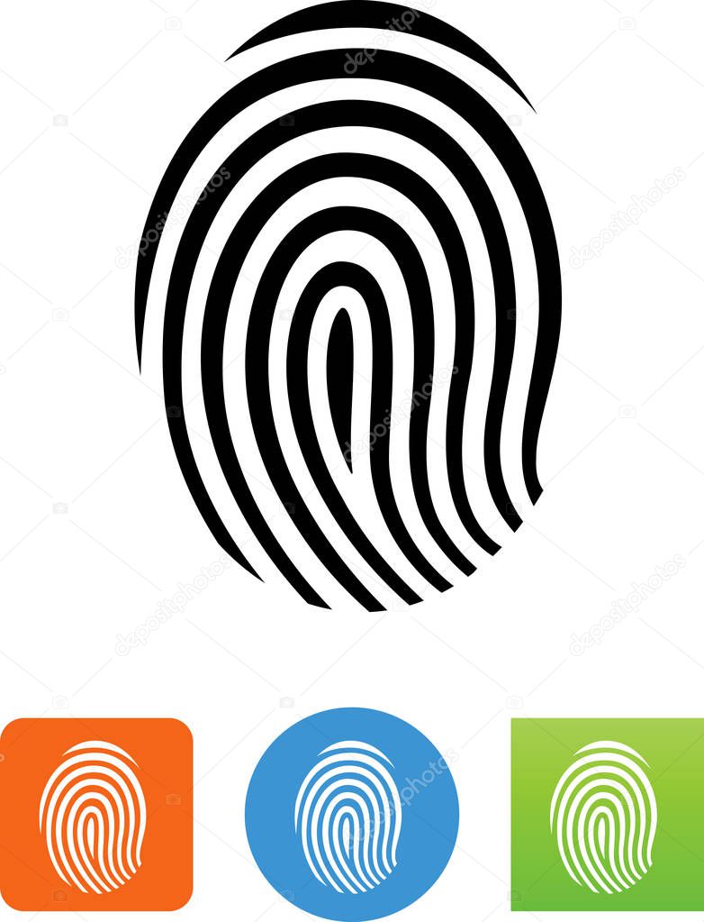 Human fingerprint vector icon