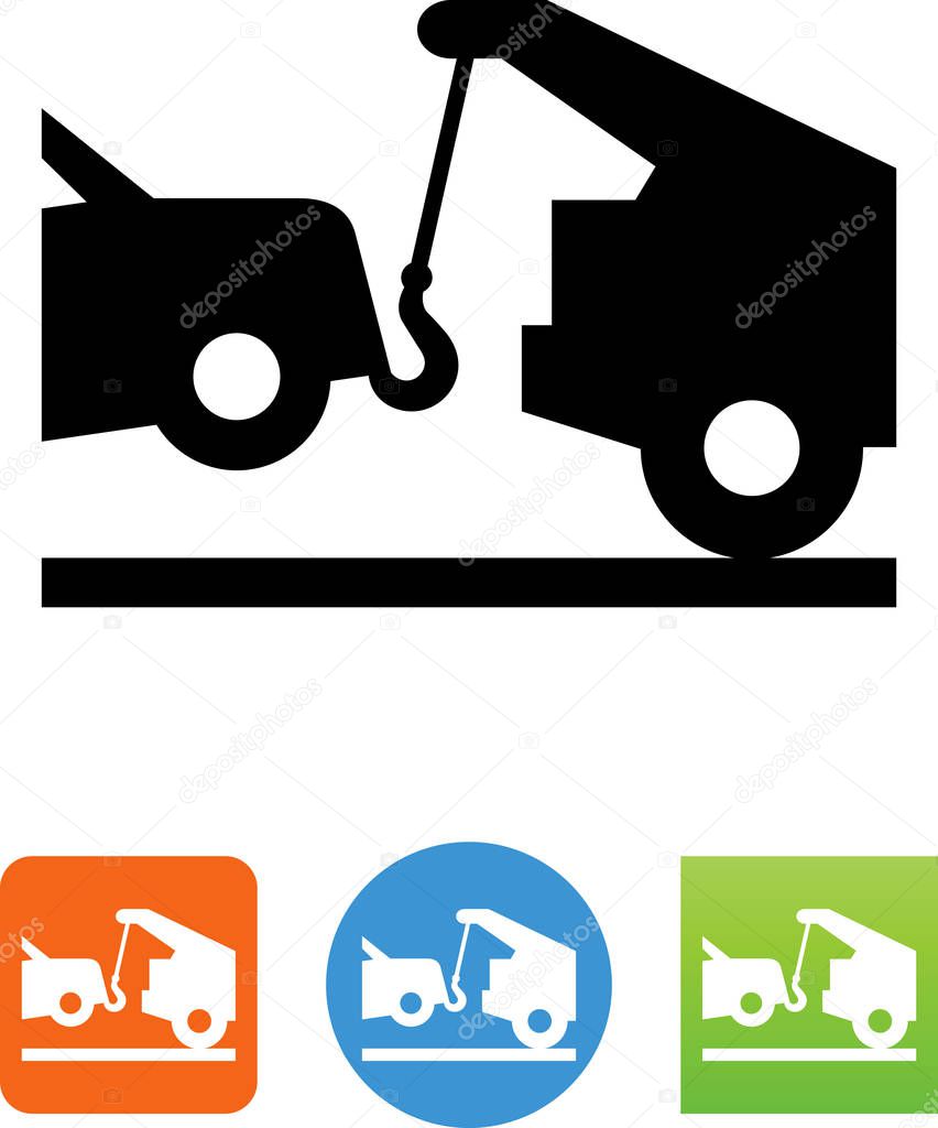 Tow truck vector icon