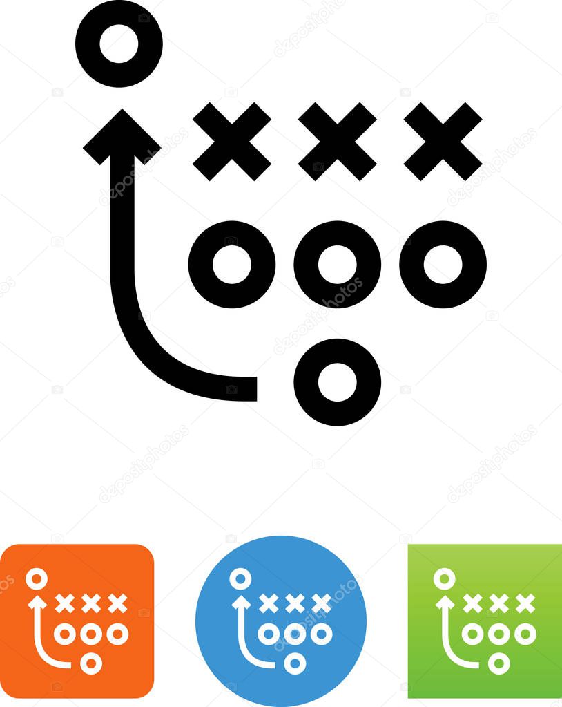 Football play vector icon