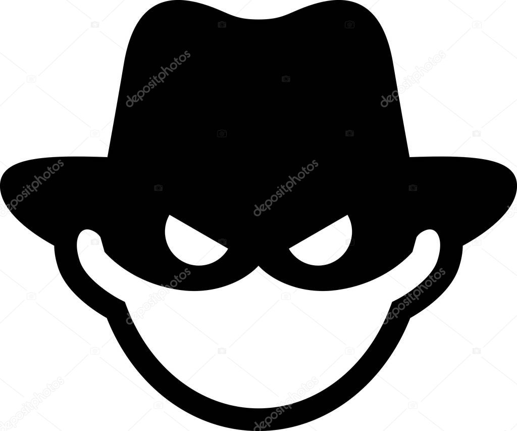 Agent mask vector icon