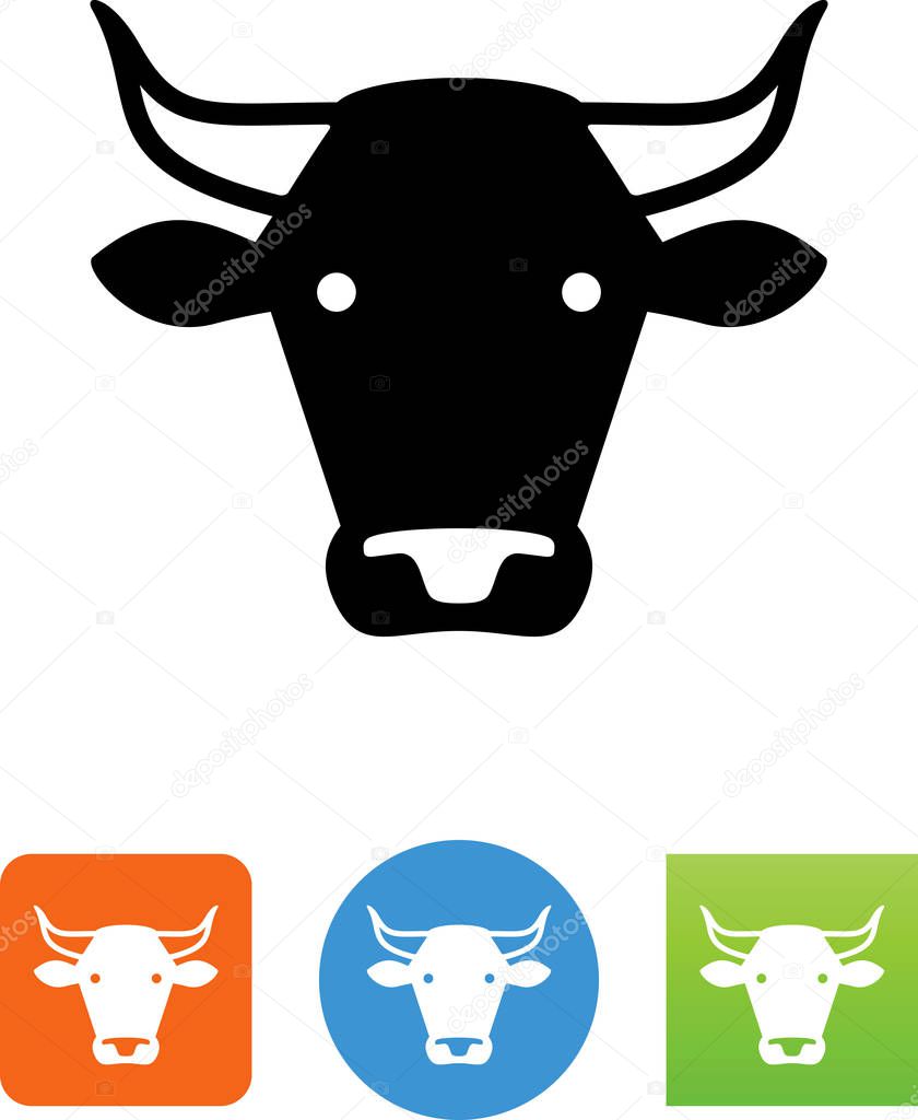 Bull's head vector icon