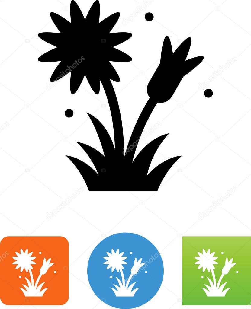 Weeds in the grass vector icon