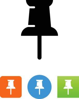 Pin vektör simgesine bas