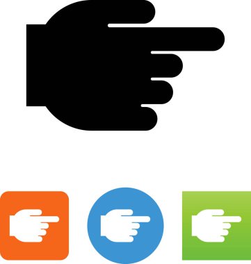 Parmak işaret vektör simgesi