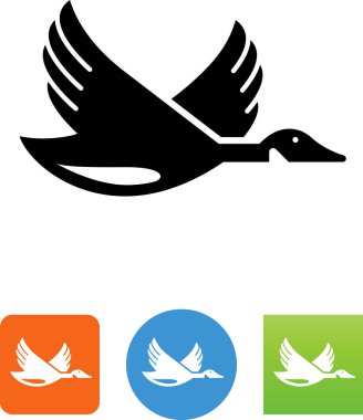 Goose flying vector icon clipart