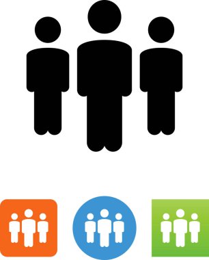 Grup üç kişi vektör simgesi