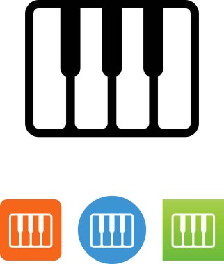 piyano klavyesi vektör simgesi