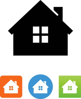 Ev pencere vektör simgesi