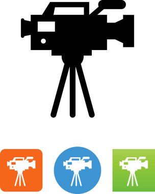 Video kamera bir tripod vektör simgesine