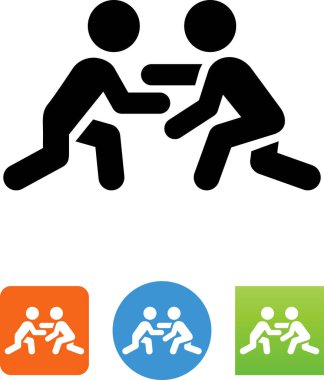 Güreş spor vektör simgesi