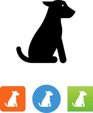 Oturma köpek vektör simgesi