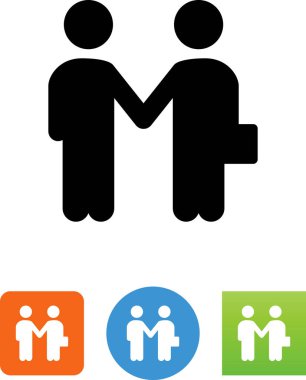 El sıkışan insanlar simge vektör