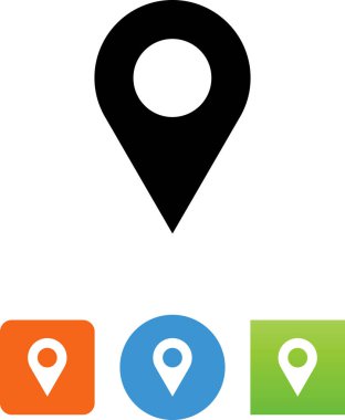 Konum pin vektör simgesi