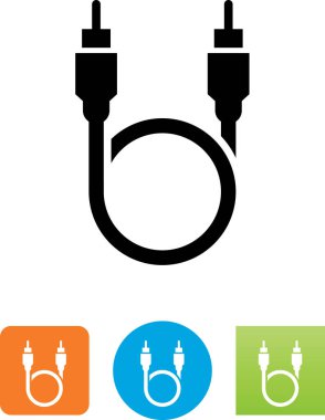 Döngü görsel-işitsel kablo vektör simgesi