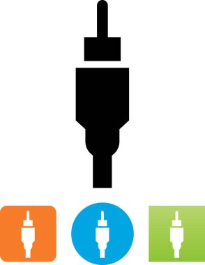 Görsel-işitsel bağlayıcı vektör simgesi