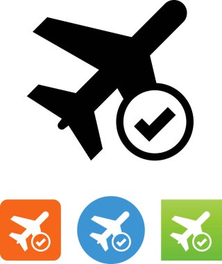 Uçuş durum vektör simgesi