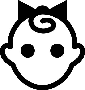 Bebek kız vektör simgesi