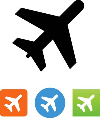 Uçuş uçak jet vektör simgesi