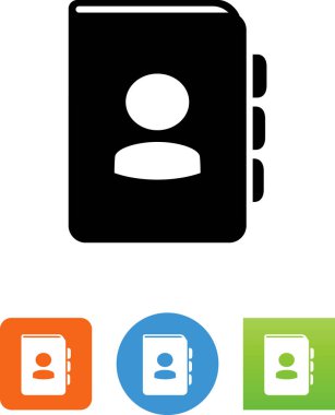 Telefon rehberi vektör simgesi