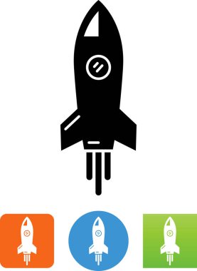 Roket keşif vektör simgesi