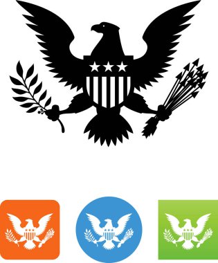 Amerikan Başkanlık mührü vektör simgesi