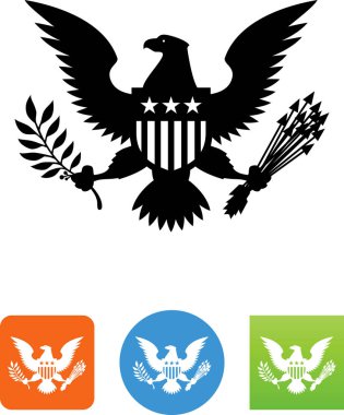 American Presidential Great Seal vector icon clipart