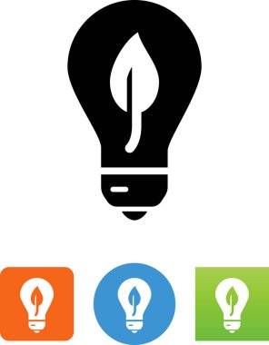 Ampul yaprak vektör simgesi olan