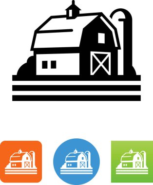Silo vektör simgesi olan ahır