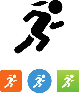 Sprinter / kişi çalıştıran vektör simgesi