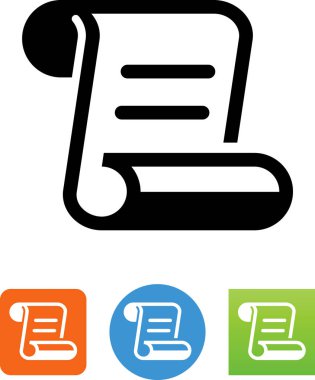 Kaydırma komut dosyası vektör simgesi