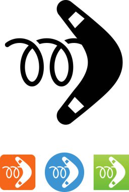 Spinning boomerang vector icon