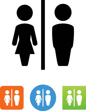 Erkek ve kadın banyo vektör simgesi