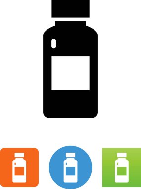 Etiket vektör simgesi olan plastik şişe