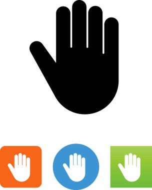 El gösteren beş numaralı vektör simgesi